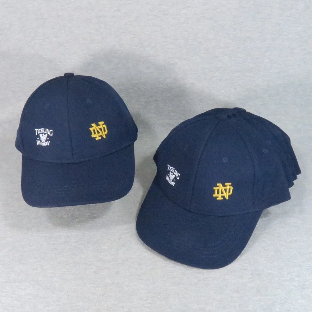 Notre Dame Teeling Whiskey Baseball Cap Navy Blue Adjustable Strapback Lot of 8